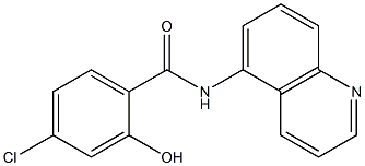 4-chloro-2-hydroxy-N-(quinolin-5-yl)benzamide Struktur