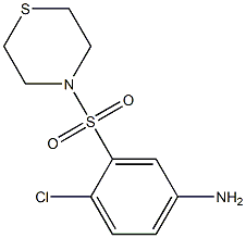 4-chloro-3-(thiomorpholine-4-sulfonyl)aniline Struktur