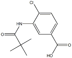 4-chloro-3-[(2,2-dimethylpropanoyl)amino]benzoic acid Struktur