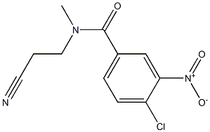 4-chloro-N-(2-cyanoethyl)-N-methyl-3-nitrobenzamide Struktur