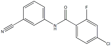 4-chloro-N-(3-cyanophenyl)-2-fluorobenzamide Struktur