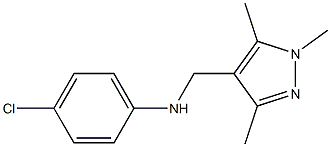 4-chloro-N-[(1,3,5-trimethyl-1H-pyrazol-4-yl)methyl]aniline Struktur