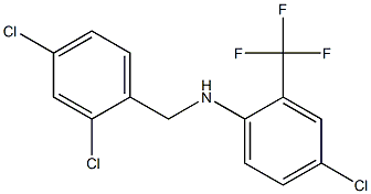 4-chloro-N-[(2,4-dichlorophenyl)methyl]-2-(trifluoromethyl)aniline Struktur