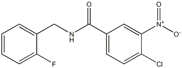 4-chloro-N-[(2-fluorophenyl)methyl]-3-nitrobenzamide Struktur