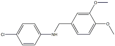 4-chloro-N-[(3,4-dimethoxyphenyl)methyl]aniline Struktur