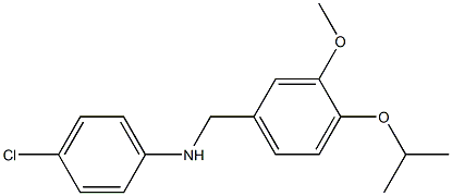 4-chloro-N-{[3-methoxy-4-(propan-2-yloxy)phenyl]methyl}aniline Struktur