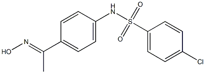 4-chloro-N-{4-[1-(hydroxyimino)ethyl]phenyl}benzene-1-sulfonamide Struktur