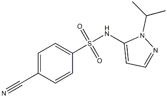 4-cyano-N-(1-isopropyl-1H-pyrazol-5-yl)benzenesulfonamide Struktur