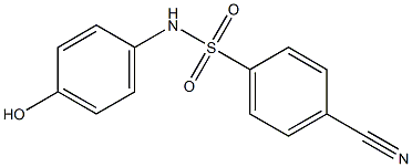 4-cyano-N-(4-hydroxyphenyl)benzene-1-sulfonamide Struktur