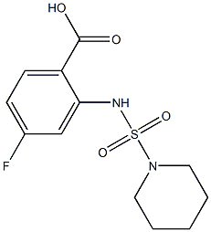 4-fluoro-2-[(piperidine-1-sulfonyl)amino]benzoic acid Struktur