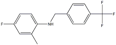 4-fluoro-2-methyl-N-{[4-(trifluoromethyl)phenyl]methyl}aniline Struktur