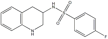 4-fluoro-N-(1,2,3,4-tetrahydroquinolin-3-yl)benzene-1-sulfonamide Struktur