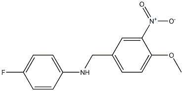 4-fluoro-N-[(4-methoxy-3-nitrophenyl)methyl]aniline Struktur