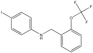 4-iodo-N-{[2-(trifluoromethoxy)phenyl]methyl}aniline Struktur