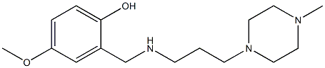 4-methoxy-2-({[3-(4-methylpiperazin-1-yl)propyl]amino}methyl)phenol Struktur