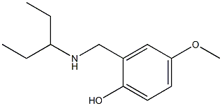 4-methoxy-2-[(pentan-3-ylamino)methyl]phenol Struktur