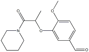 4-methoxy-3-{[1-oxo-1-(piperidin-1-yl)propan-2-yl]oxy}benzaldehyde Struktur