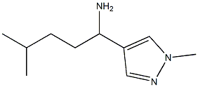 4-methyl-1-(1-methyl-1H-pyrazol-4-yl)pentan-1-amine Struktur