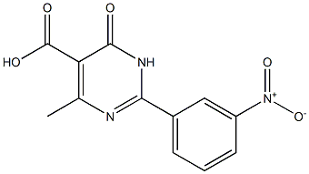 4-methyl-2-(3-nitrophenyl)-6-oxo-1,6-dihydropyrimidine-5-carboxylic acid Struktur