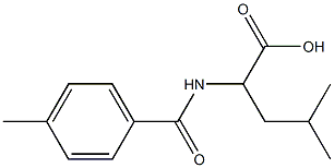 4-methyl-2-[(4-methylbenzoyl)amino]pentanoic acid Struktur