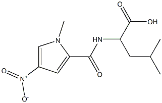 4-methyl-2-{[(1-methyl-4-nitro-1H-pyrrol-2-yl)carbonyl]amino}pentanoic acid Struktur