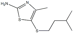 4-methyl-5-[(3-methylbutyl)thio]-1,3-thiazol-2-amine Struktur