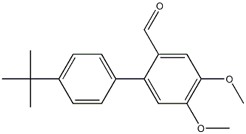 4'-tert-butyl-4,5-dimethoxy-1,1'-biphenyl-2-carbaldehyde Struktur