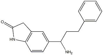 5-(1-amino-3-phenylpropyl)-2,3-dihydro-1H-indol-2-one Struktur