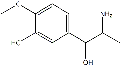 5-(2-amino-1-hydroxypropyl)-2-methoxyphenol Struktur