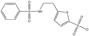 5-(2-benzenesulfonamidoethyl)thiophene-2-sulfonyl chloride Struktur