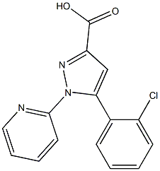 5-(2-chlorophenyl)-1-(pyridin-2-yl)-1H-pyrazole-3-carboxylic acid Struktur