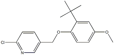 5-(2-tert-butyl-4-methoxyphenoxymethyl)-2-chloropyridine Struktur