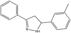 5-(3-methylphenyl)-3-phenyl-4,5-dihydro-1H-pyrazole Struktur