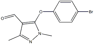 5-(4-bromophenoxy)-1,3-dimethyl-1H-pyrazole-4-carbaldehyde Struktur