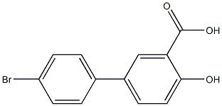 5-(4-bromophenyl)-2-hydroxybenzoic acid Struktur