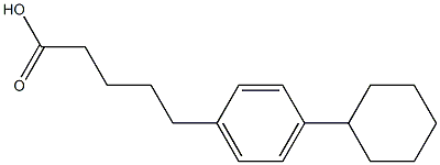 5-(4-cyclohexylphenyl)pentanoic acid Struktur