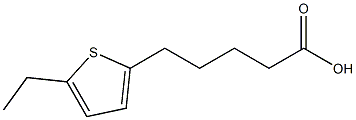 5-(5-ethylthiophen-2-yl)pentanoic acid Struktur