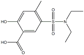 5-(diethylsulfamoyl)-2-hydroxy-4-methylbenzoic acid Struktur