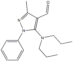 5-(dipropylamino)-3-methyl-1-phenyl-1H-pyrazole-4-carbaldehyde Struktur