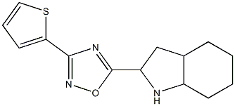 5-(octahydro-1H-indol-2-yl)-3-(thiophen-2-yl)-1,2,4-oxadiazole Struktur