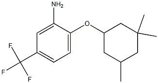 5-(trifluoromethyl)-2-[(3,3,5-trimethylcyclohexyl)oxy]aniline Struktur