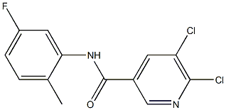 5,6-dichloro-N-(5-fluoro-2-methylphenyl)pyridine-3-carboxamide Struktur