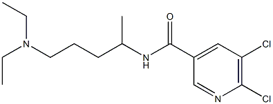 5,6-dichloro-N-[5-(diethylamino)pentan-2-yl]pyridine-3-carboxamide Struktur