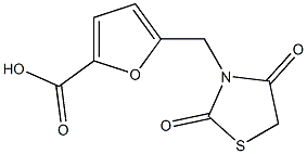 5-[(2,4-dioxo-1,3-thiazolidin-3-yl)methyl]-2-furoic acid Struktur