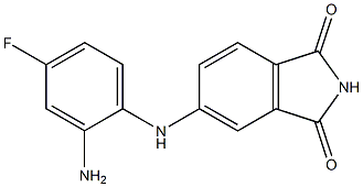 5-[(2-amino-4-fluorophenyl)amino]-2,3-dihydro-1H-isoindole-1,3-dione Struktur