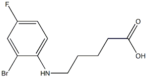 5-[(2-bromo-4-fluorophenyl)amino]pentanoic acid Struktur