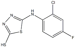 5-[(2-chloro-4-fluorophenyl)amino]-1,3,4-thiadiazole-2-thiol Struktur