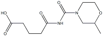 5-[(2-methylmorpholin-4-yl)carbonylamino]-5-oxopentanoic acid Struktur