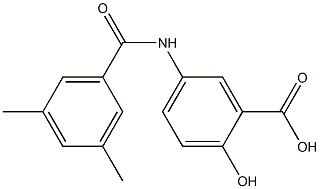 5-[(3,5-dimethylbenzoyl)amino]-2-hydroxybenzoic acid Struktur