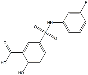 5-[(3-fluorophenyl)sulfamoyl]-2-hydroxybenzoic acid Struktur